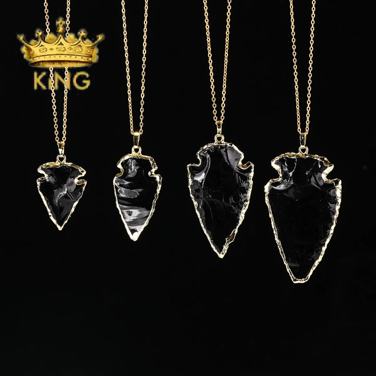 Черный обсидиан агат фотоподвеска другие модные ожерелья