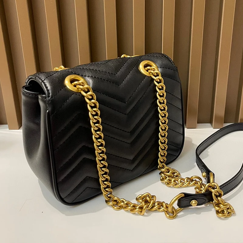 

Модная мини-сумка, кожаная стеганая сумка на плечо, Высококачественная сумка на цепочке, классическая женская сумка-мессенджер, кошелек в Западном ретро-стиле