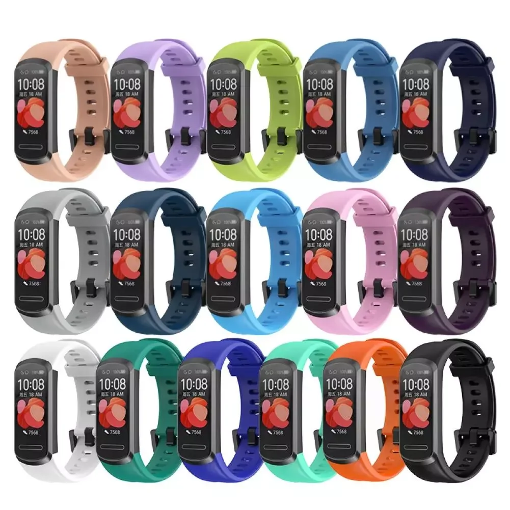 

Силиконовый сменный ремешок для часов, цветной спортивный браслет для Huawei Band 4, мягкий модный браслет