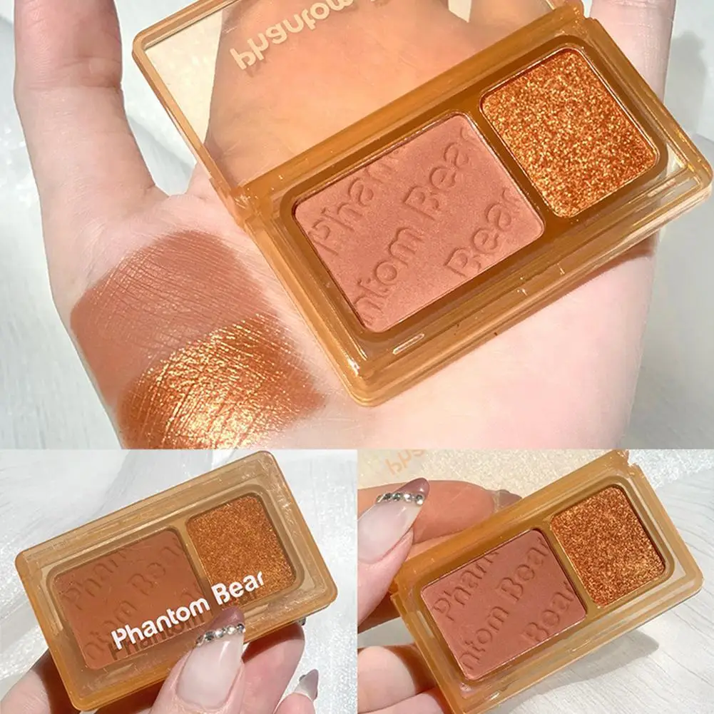 

Double Color Glitter Eye Shadow Waterproof Glitter Natural Nude Matte Eye Shadow Long Lasting Eye Makeup Palette Professional