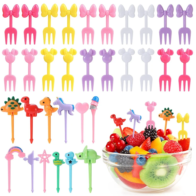 32 шт. детские пищевые вилки с мультяшным рисунком