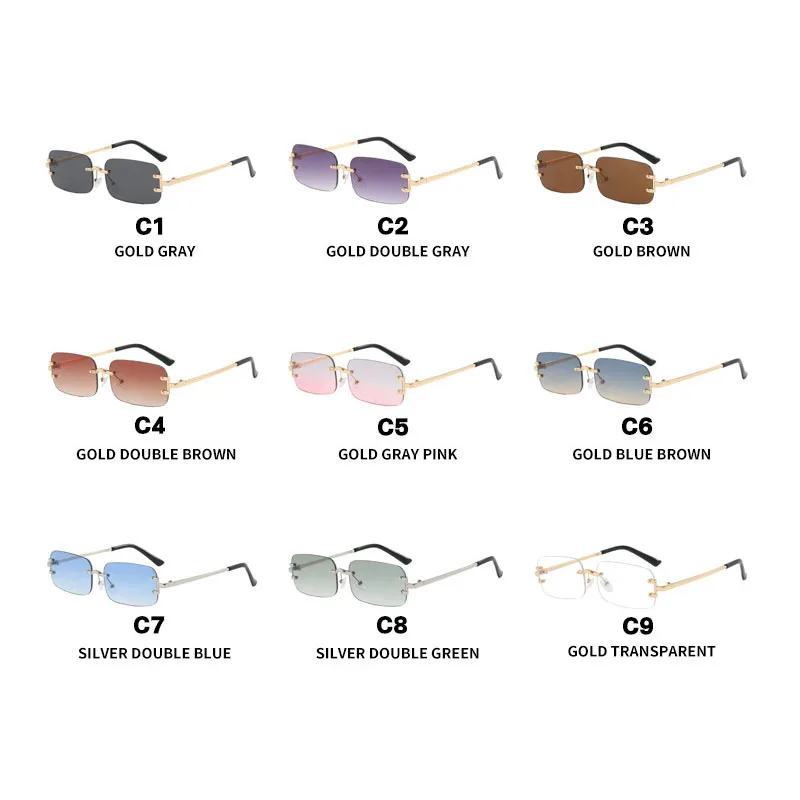 YOOSKE солнцезащитные очки без оправы для женщин модные роскошные брендовые