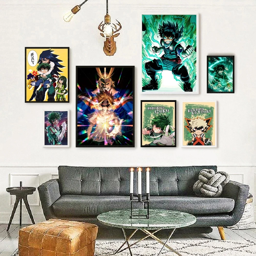 

Домашнее украшение, Hd принты, картина с изображением героев моя геройская академия, настенное искусство, модульный постер на холсте, аниме, ...