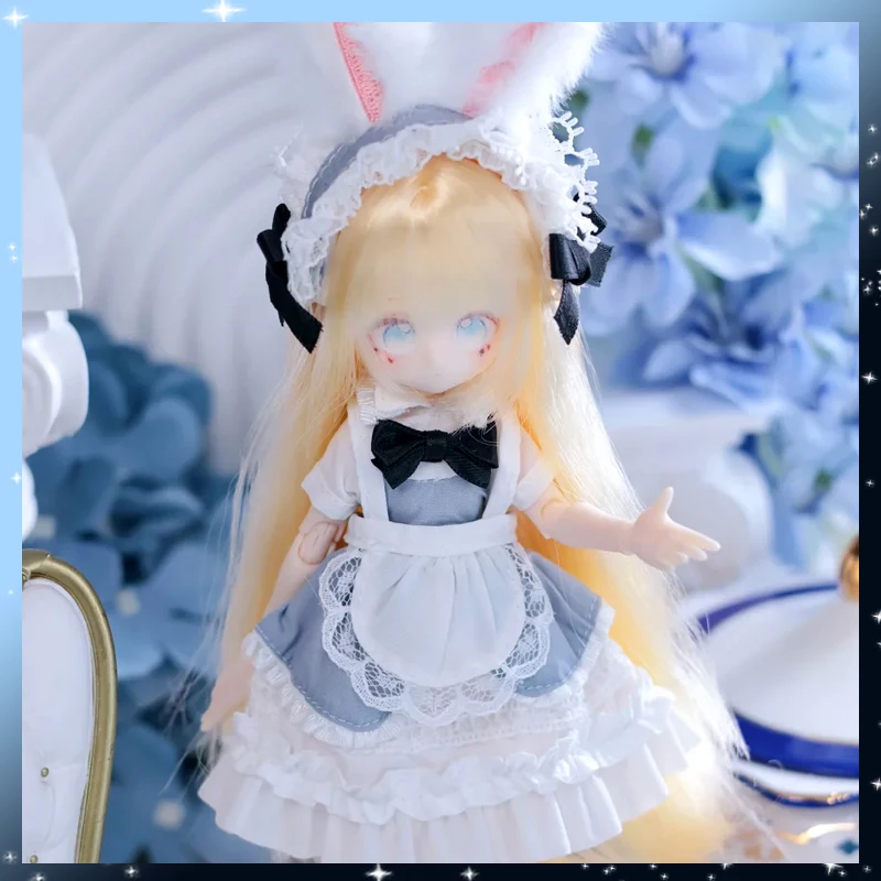 Фото Оригинальные коллекционные игрушки Mjd Momotale Rabbit Tea Party Spring Lily Of The Valley Whispers Series в стиле Kawaii, масштаб 1/8, для самостоятельной сборки. №3