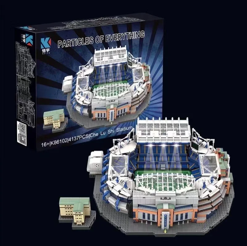 

New MOC Stamford Bridge 1:600 Football Field Model Building Blocks Series Toys Boys Children's Gift