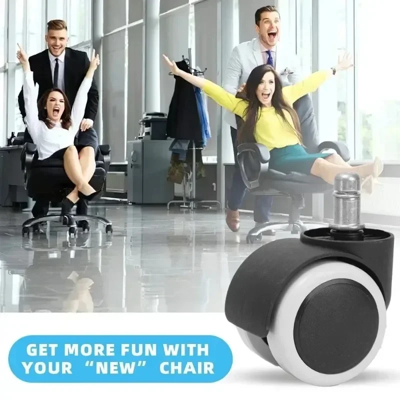 Универсальное колесо для стула сменные мягкие бесшумные колесики рабочего