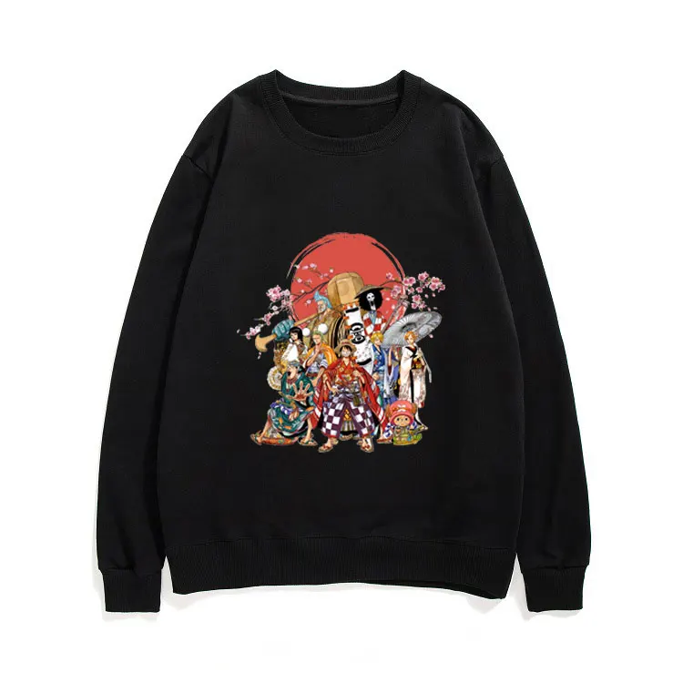 

Roronoa Zoro Anime One Piece Sweatshirt Hip Hop Coat Boys Clothing Unisex The New Fashion Luffy Pullover Casual Loose Pullovers