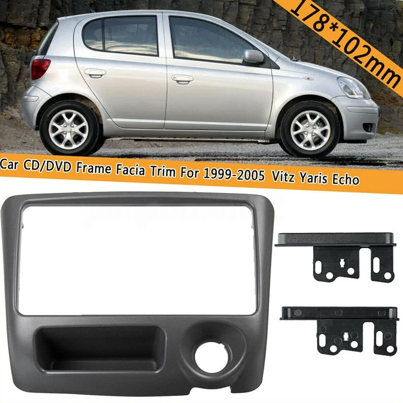 

2 Din Car Stereo Radio Frame Facia Fascia Trim Dash Player Panel For Toyota Vitz Yaris Echo 1999-2005