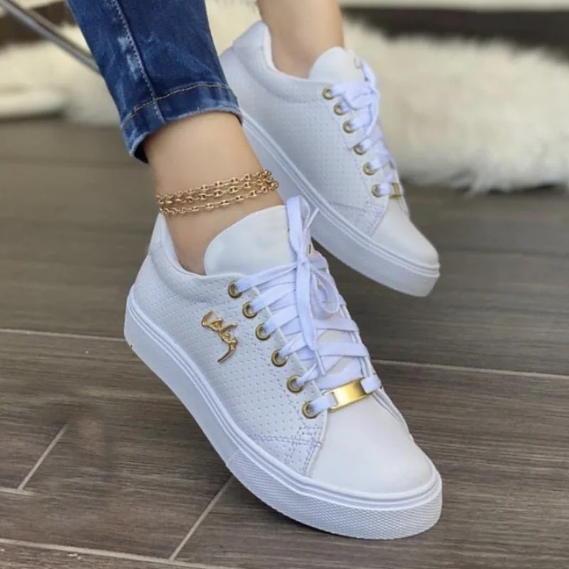 2022 New Fashion Women Sneaker PU Leather Sneakers Casual Sport Shoes Platform Shoe Tenis Sapato Feminino Zapatillas Mujer Femme
