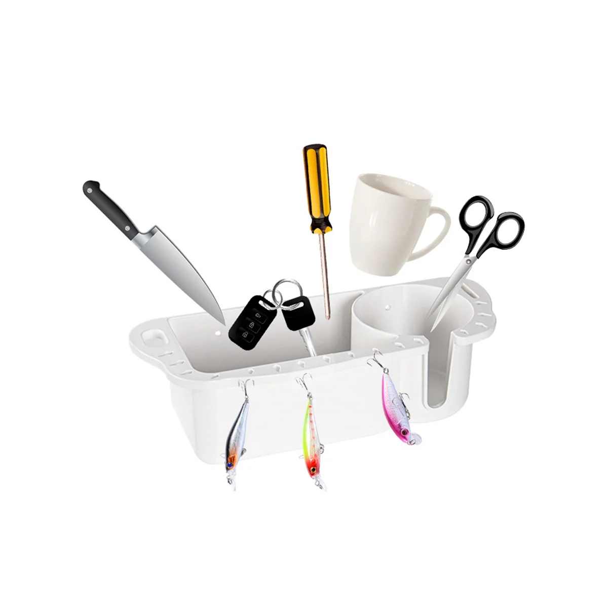 

Marine Storage Box Marine Cup Holder Universal Suitable for Bass Boat Kayak Pontoon Fishing Storage Box Storage Box