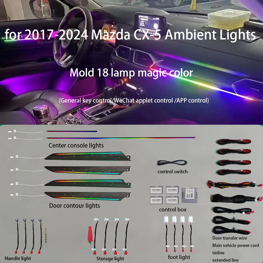 

Светодиодный для Mazda CX-5 2017-2024, автомобильная лампа для создания атмосферы
