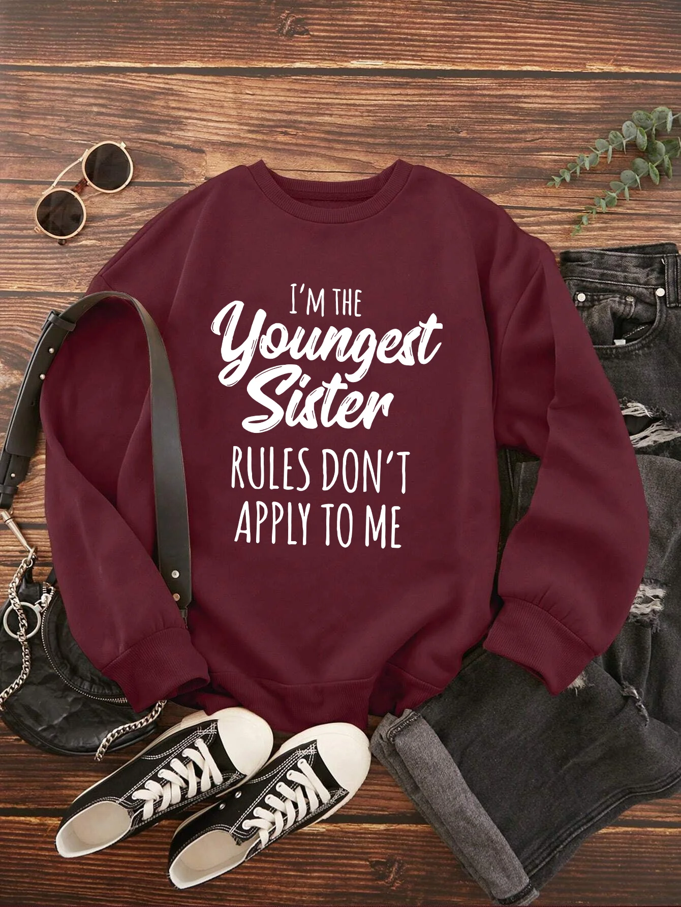 Женская повседневная футболка с длинными рукавами и круглым вырезом из джерси