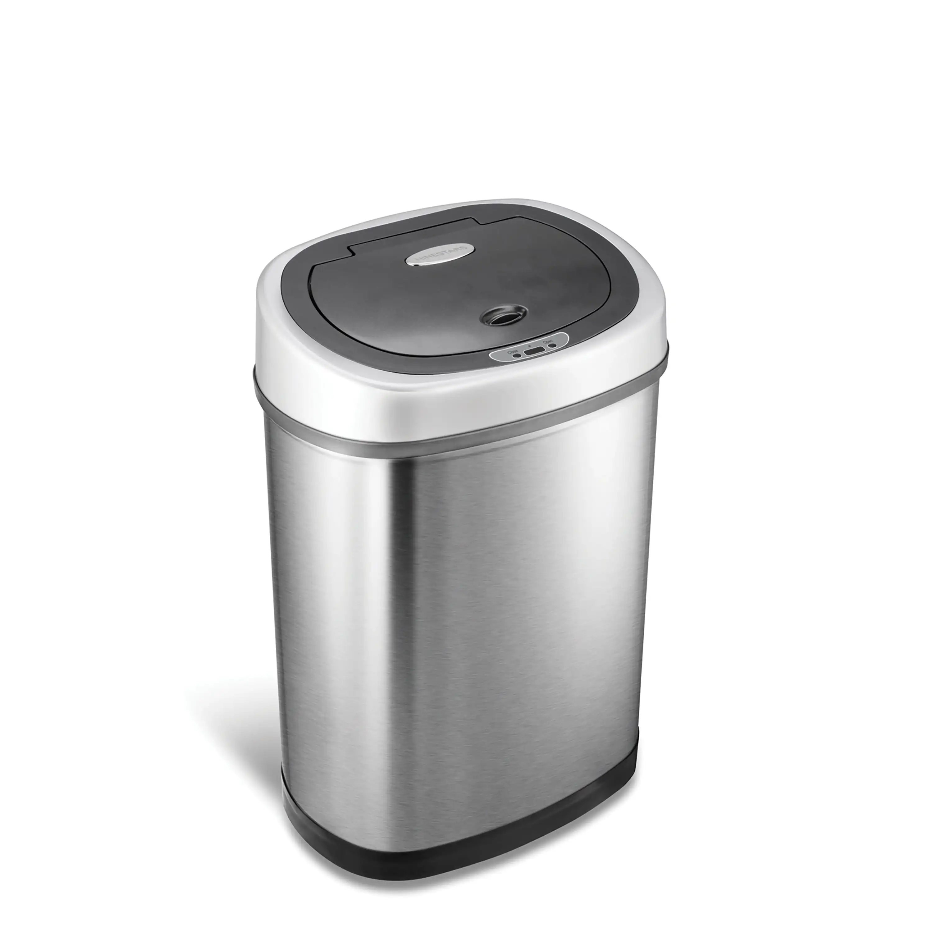 

Nine Stars Motion Sensor Oval Trash Can, Fingerprint-Resistant Stainless Steel, 11.1 Gallon