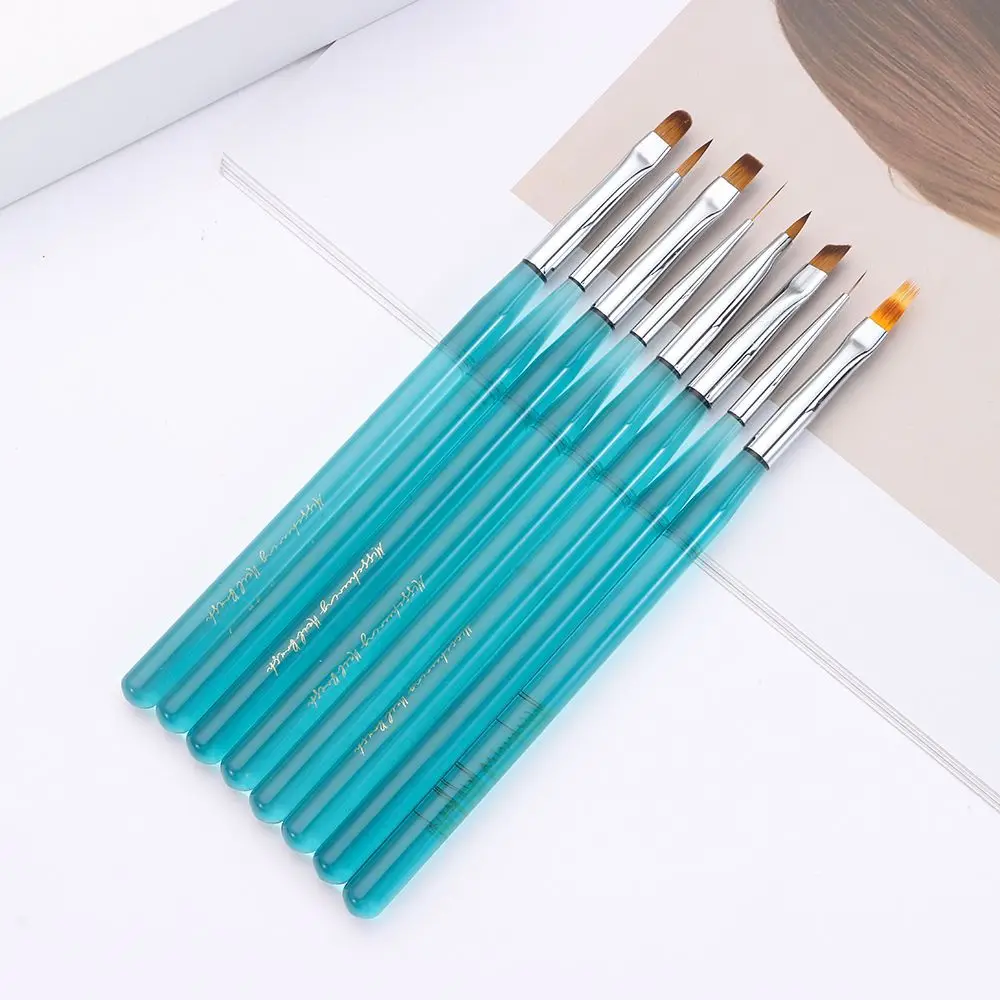 

Кисть для маникюра, акриловая кисточка для рисования, с кристаллами и Авророй, для нейл-арта