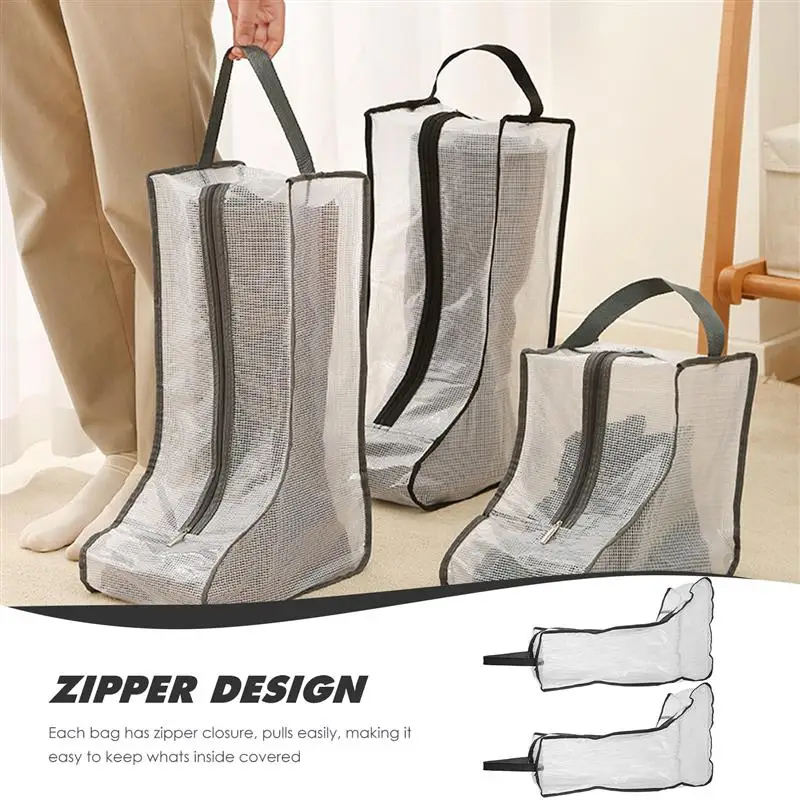 Bag Pcs Clear Skin Shoe 2 Portable Bag Shoes Boot Bag Storage Bag Rack Tall Boot Boxes Storage Travel Friendly Tall Boots images - 6