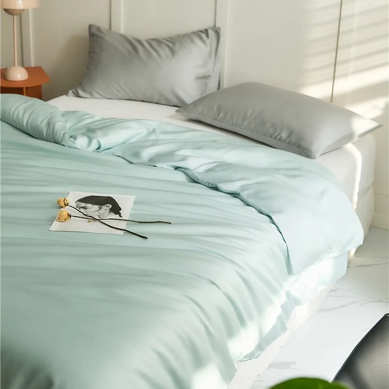 Sleeping naked Four piece set of pure cotton knitted 100% bed sheets mm8 duvet covers and bedsheets MW9832