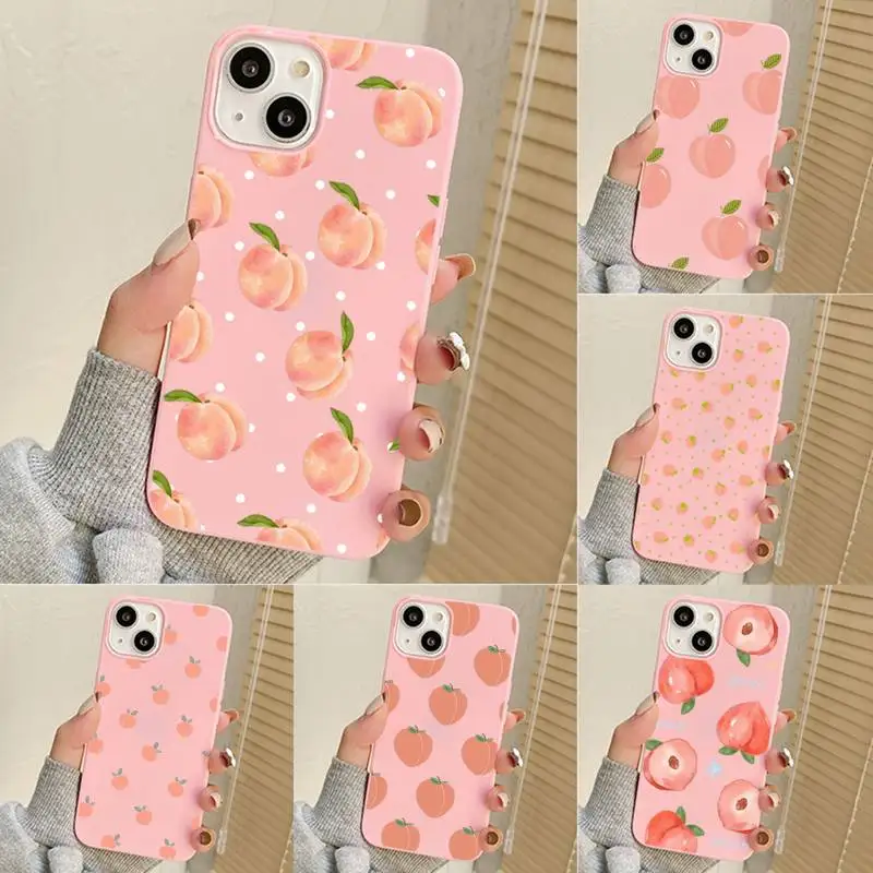 

Cartoon Fruit Peach Phone Case For Iphone 7 8 Plus X Xr Xs 11 12 13 Se2020 Mini Mobile Iphones 14 Pro Max Case