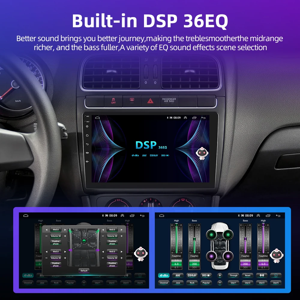 Автомагнитола Podofo 2 Din Android для Suzuki Super Vitra 2005 GPS-навигация Carplay 4G Wi-Fi стерео