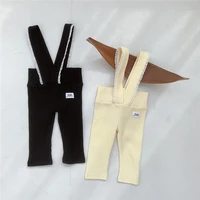 2022 autumn new children girl pit strip lace overalls baby pure color suspenders pants kid cotton casual jumpsuit infant trouser