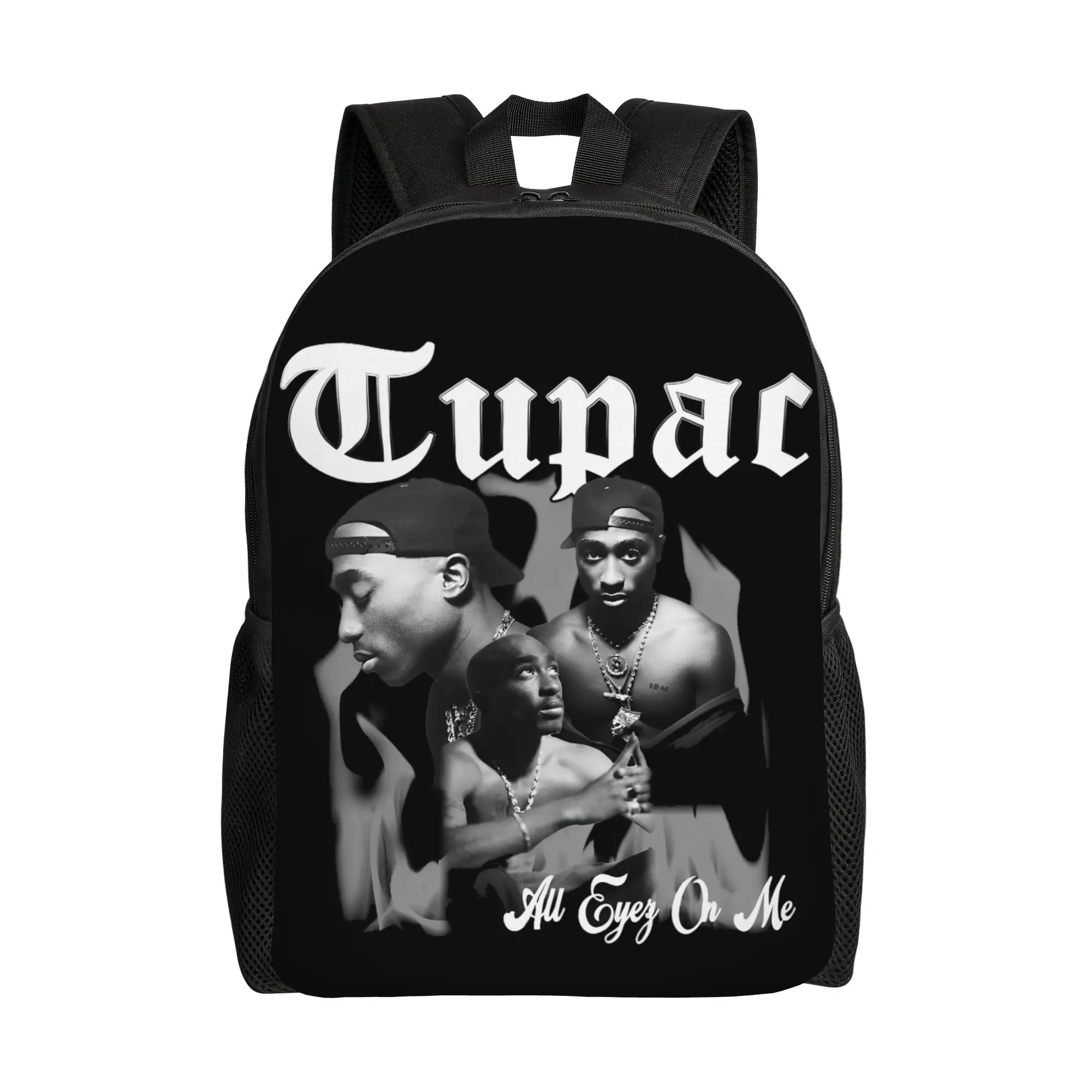 Фото Популярный рюкзак с изображением рэпера 2Pac для мужчин и женщин, стильный рюкзак для школы, походов, путешествий, повседневный рюкзак, холщовая сумка с Тупаком, подарок №1