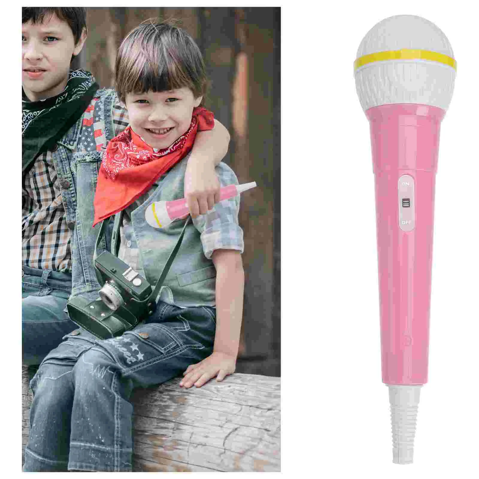 

1pc Plastic Children Microphone Models Toys Plastic Microphone Toys Party Performance Toy (Pink)