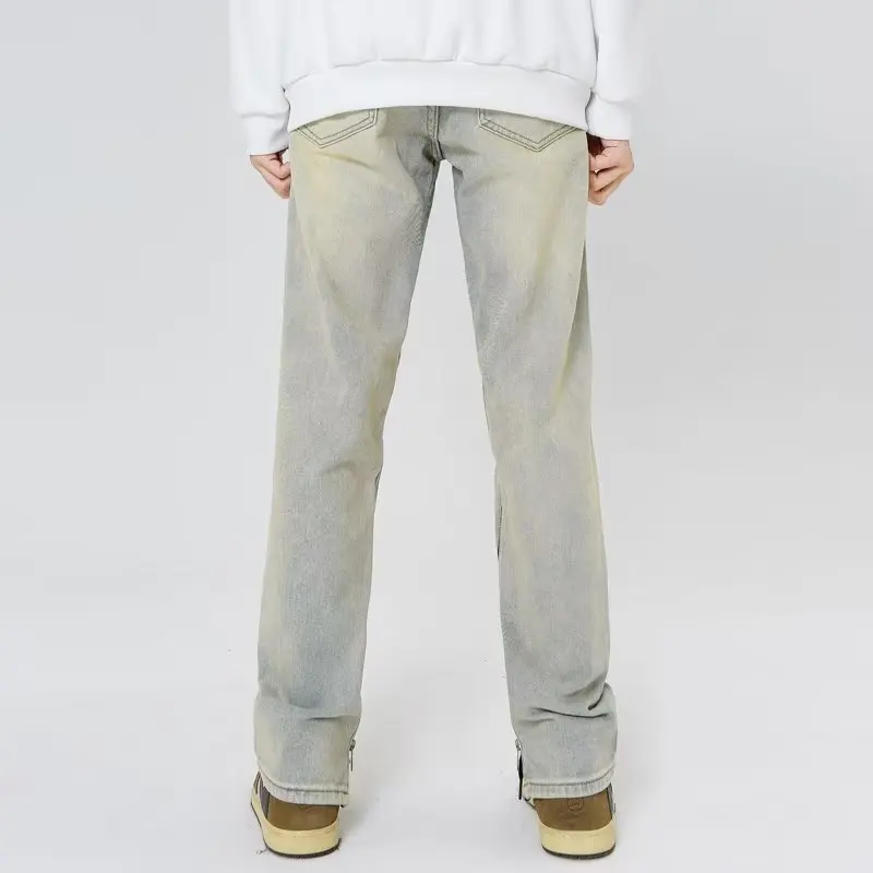 Винтажные женские прямые мешковатые джинсы-карго Y2k со средней талией