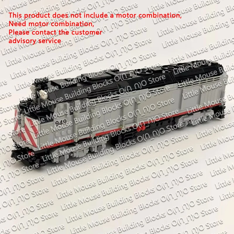 Фото Конструктор QWERT City Car Model MOC: Дизельный локомотив F40PH-2, модульная технология, подарки, праздничный набор для сборки, детские игрушки №1
