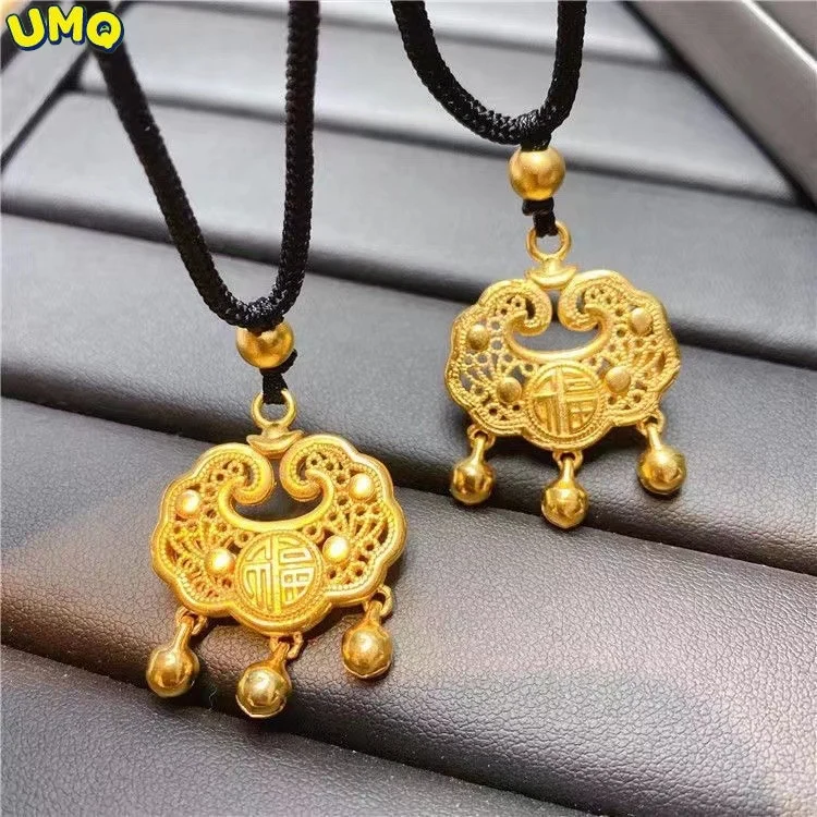 

Цепочка с подвеской в виде колокольчика 18 К из настоящего золота 999 пробы