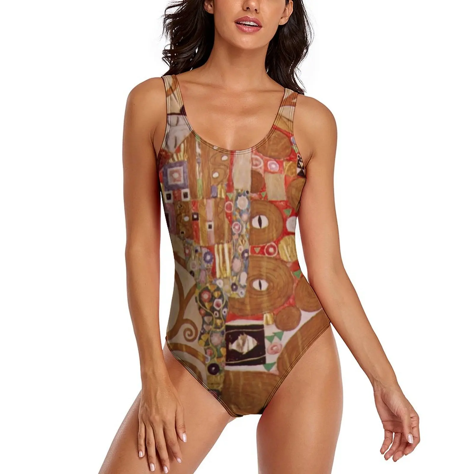 Купальник Густава Климта винтажный художественный принт купальник с эффектом
