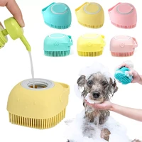 2022new pet dog bathing massage brush shower shampoo hair grooming scrubber comb for bathing short hair soft silicone rubber bru