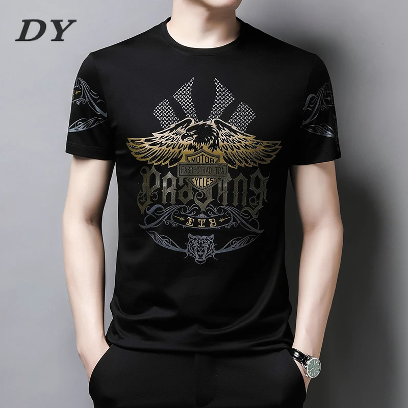 

DY 2022 Mens Fashions Top Quality Summer Designer Brand Tops Classic Elastane T Shirts Short Sleeve Men Clothes Casual Clothing
