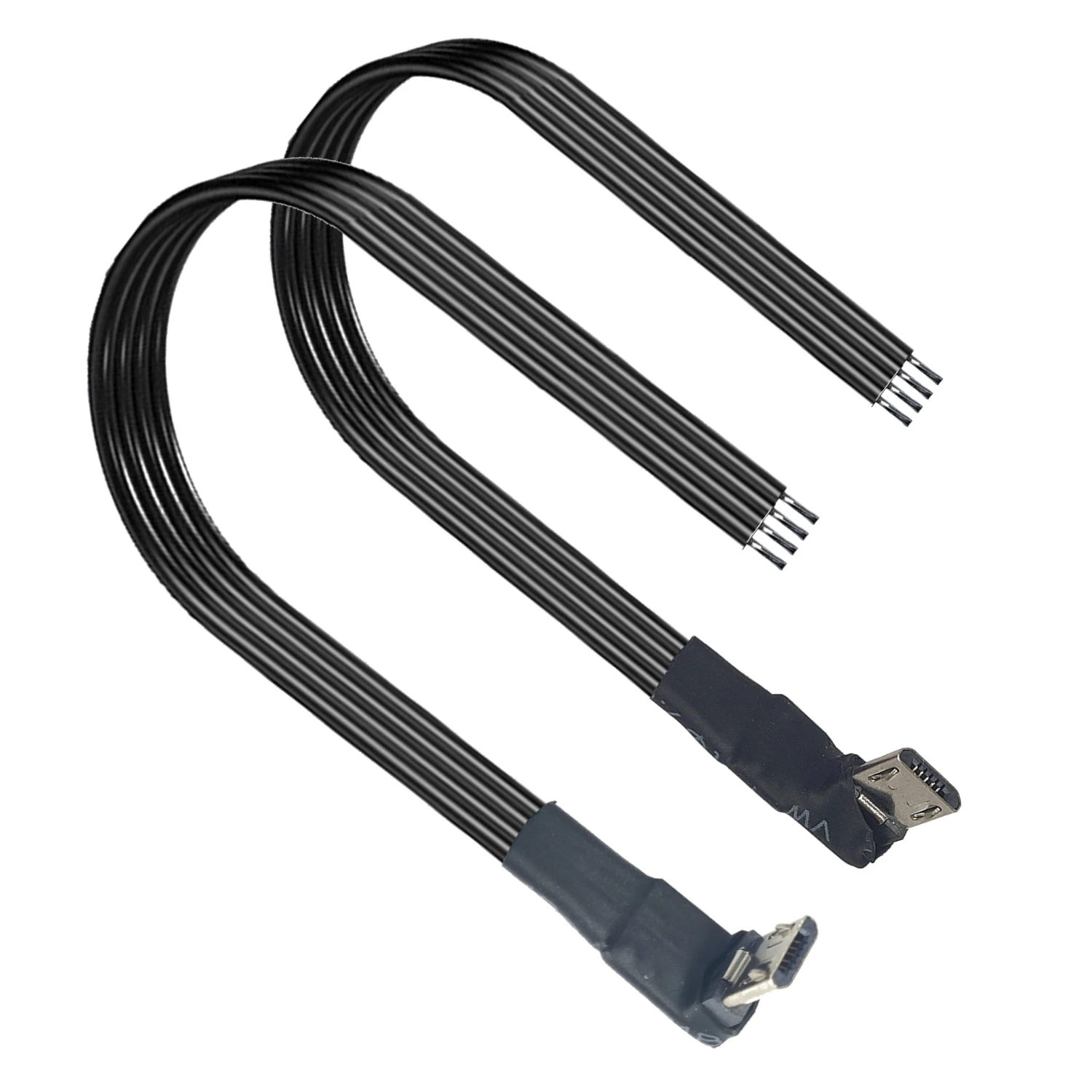 Фото 2 шт. 5В USB Micro mini Type-C штекер (4-контактный) на открытое проводное соединение, кабель питания USB-C для ремонта, зарядный кабель 26AW №3