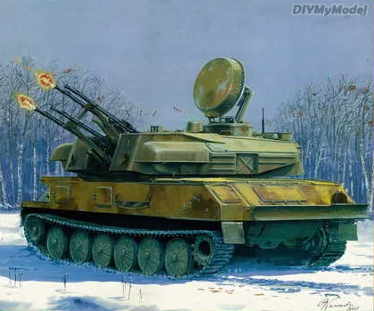 DIYMyModeI советский zsu-23-4m Шилка река ПВО Танк DIY ручной работы Бумага модель комплект