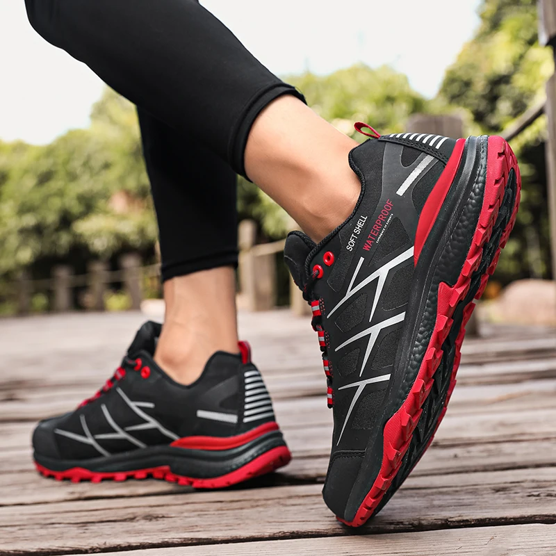 Men Hiking Shoes Waterproof Breathable Tactical Combat Hiking Boots Desert Training Sneakers Outdoor Anti-Slip Trekking Shoes