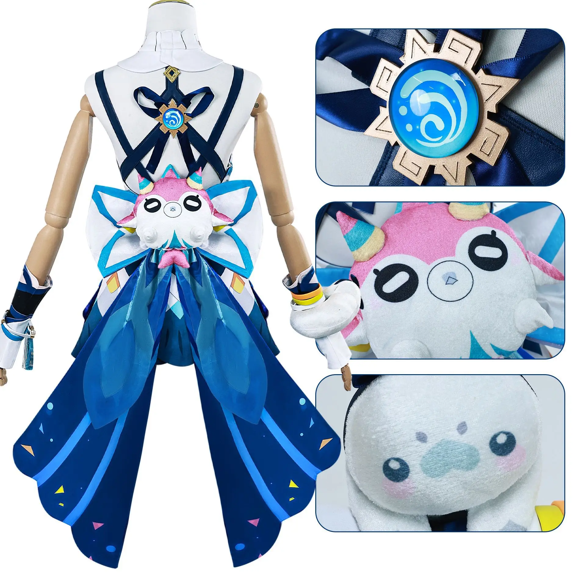 ANIMECC В НАЛИЧИИ XS-2XL Mu Bravo Косплей Костюм Парик Аниме Игра Genshin Impact Natlan Одежда для