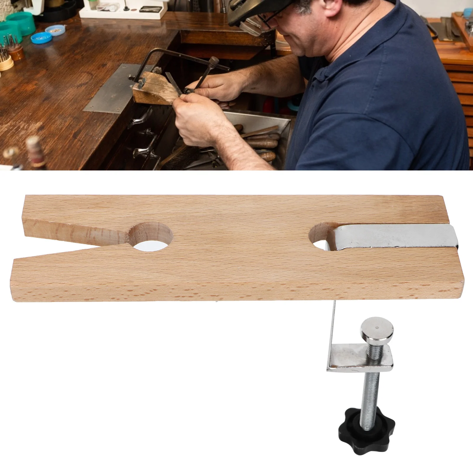 

Верстак для ювелирных изделий, деревянный Профессиональный зажим, обработка ювелирных изделий