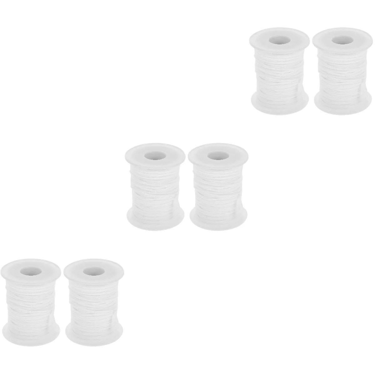 

6 Pcs Cotton Smokeless DIY Natural Braided Wicks Twine String Spools