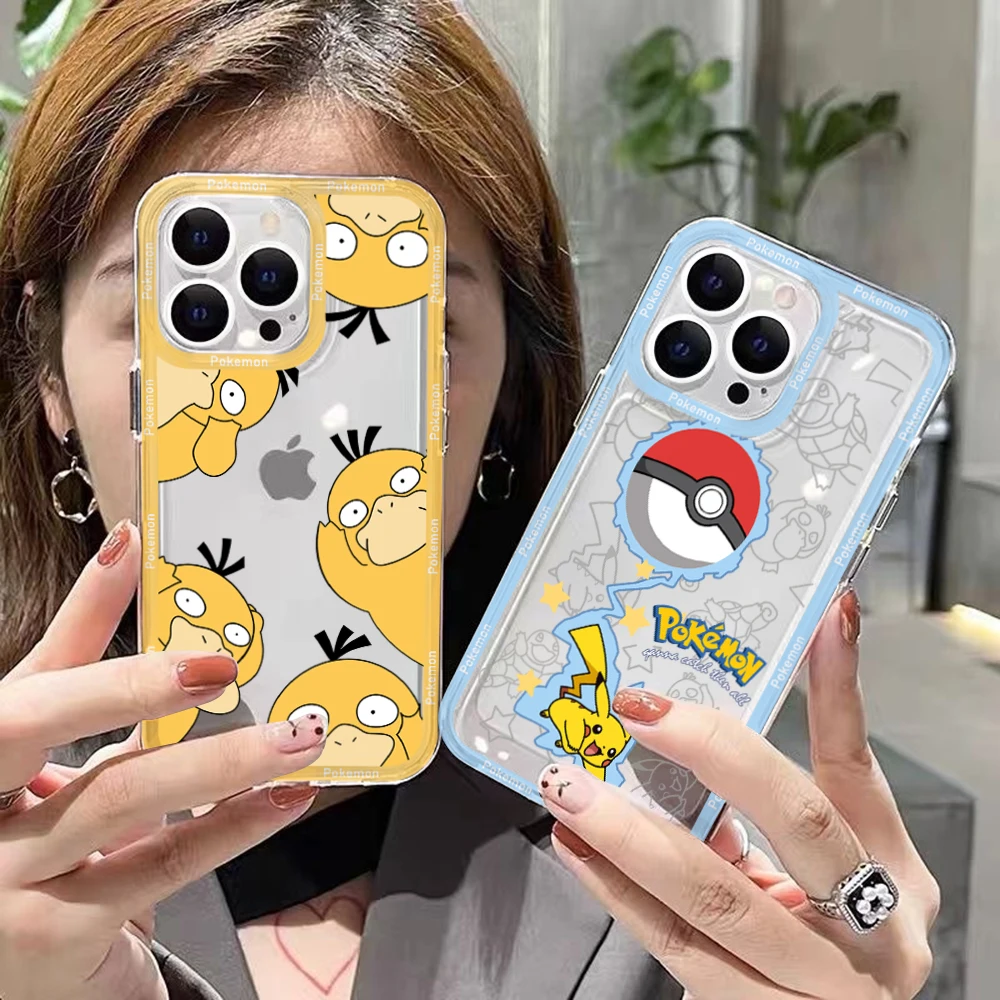 

Cartoon Pokemen Pikachu Phone Case For Xiaomi Redmi Note 12C 11 10 Pro Plus 10C 9A 9C 9T K30 K40 K50 K60 4G 5G Transparent Capa