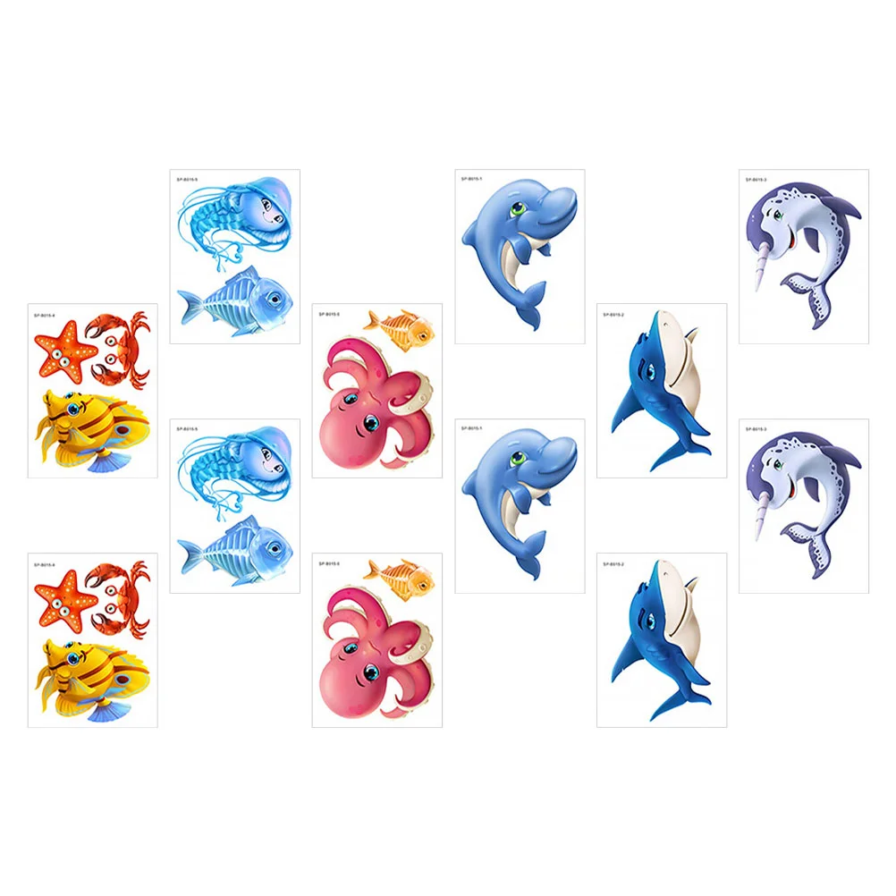 

Bathtub Sticker Stickers Shower Anti Non Sea Decal Bath Bathroom Animal Safety Tub Appliques Adhesive Wall Animals Strip Strips
