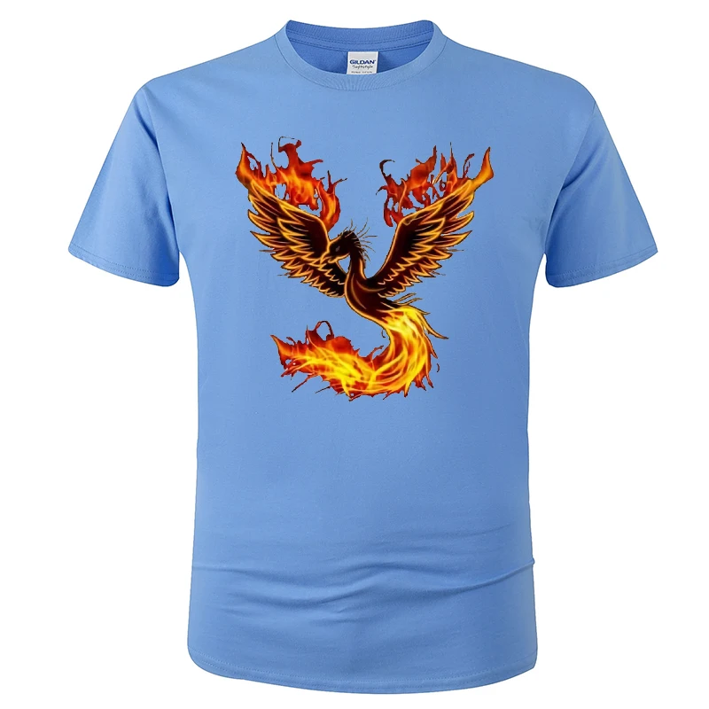 Новинка 2022 летняя крутая Мужская футболка с рисунком птиц и Огненного Феникса