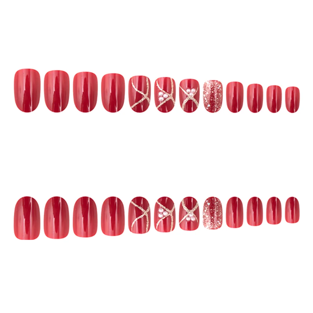 

30pcs Detachable Fashion Bright Artificial Fingernails Fake Nail Tips Nail Decorations