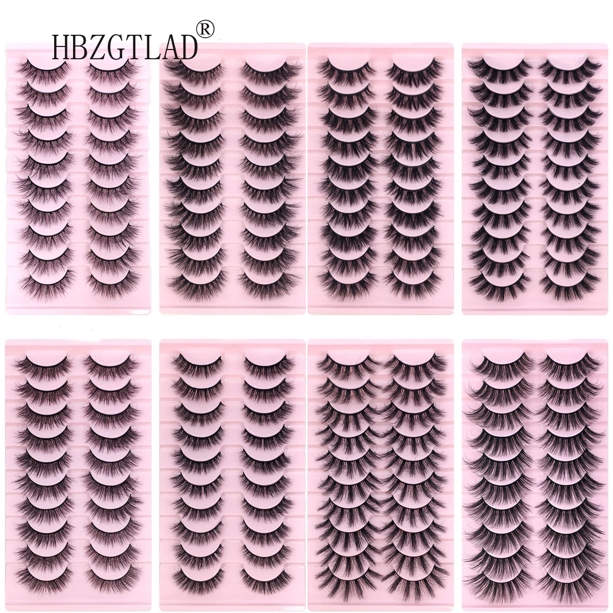 lashes 5/10 pairs 3D Faux Mink Lashes russian strip lashes Natural False Eyelash Dramatic Volume Lashes Eyelash Extension Makeup