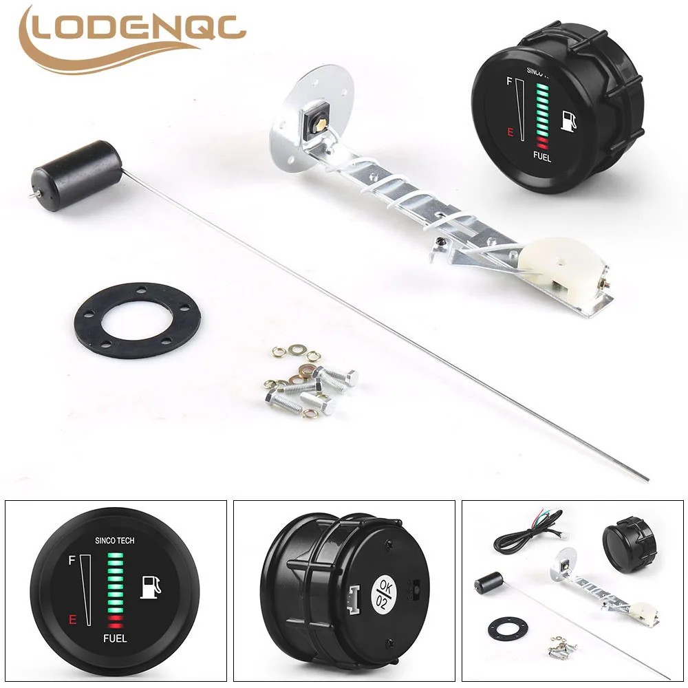 

Датчик уровня топлива универсальный, измеритель уровня топлива с цифровым дисплеем 2 дюйма 52 мм, 8-18 в, с датчиком уровня топлива и поплавка