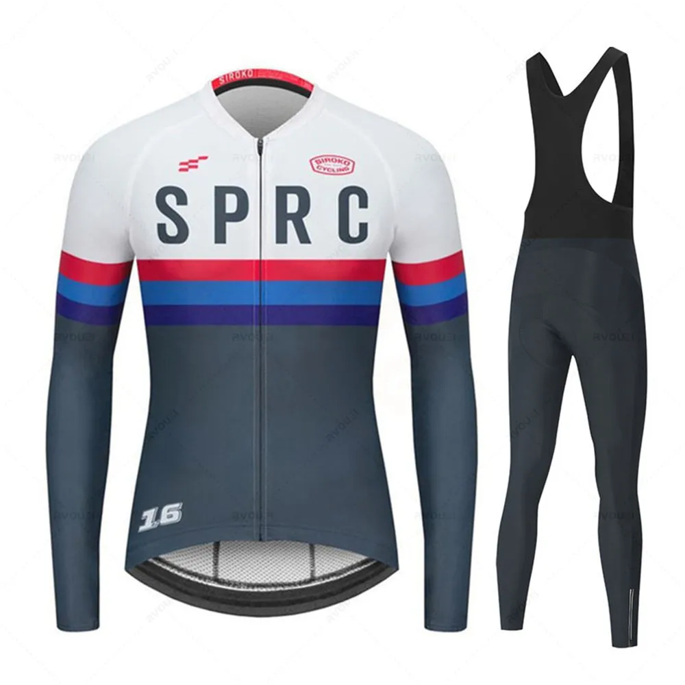 Комплект мужской велоэкипировки 2022 года Team Cycling Jersey Set Autumn Long Sleeve Ropa Ciclismo для велосипедистов MTB и шоссейных велосипедов Maillot on.