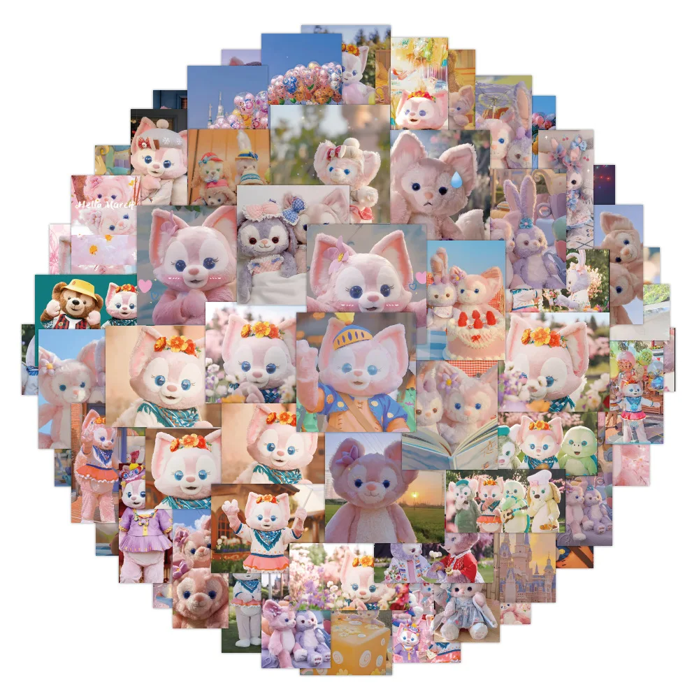 

60Pcs Disney LinaBell Sticker Phone Case Helmet Cup Decoration Fox Sticker