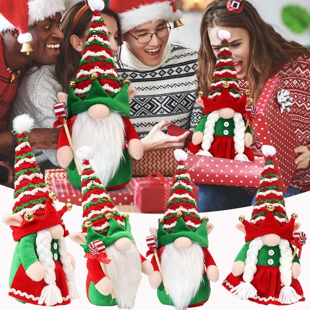

Couple Elf Doll Ornaments Santa Claus Doll Faceless Doll Ornaments Christmas Decorations