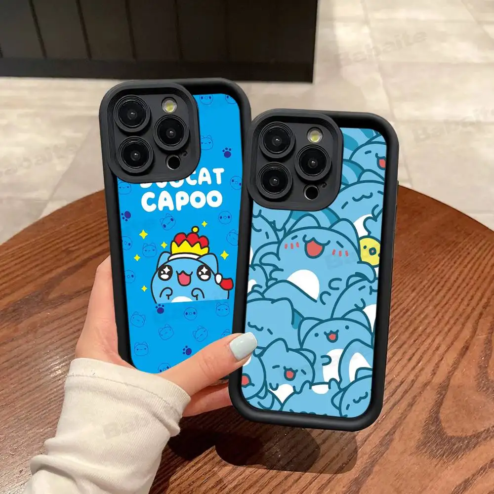 Фото Чехол для телефона B-Bugcat Capoo для iPhone 11, 12, 13, 16, 15, 17, 14 Pro Max, мягкий силиконовый чехол №1