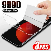 3pcs curved edge hydrogel film for xiaomi 12s 12x 11 ultra 12 lite screen protector redmi note 11s 10s 9s 11 10 9 pro not glass