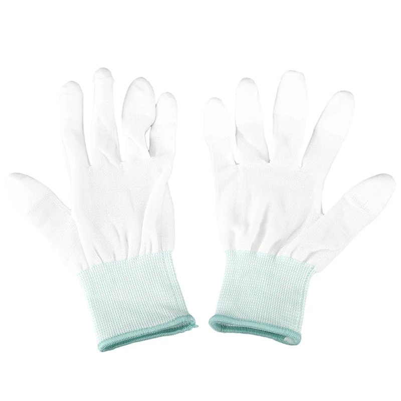 

1 Pair ESD PC Computer Working Anti-Skid Anti Skid Anti-Static White Gloves New