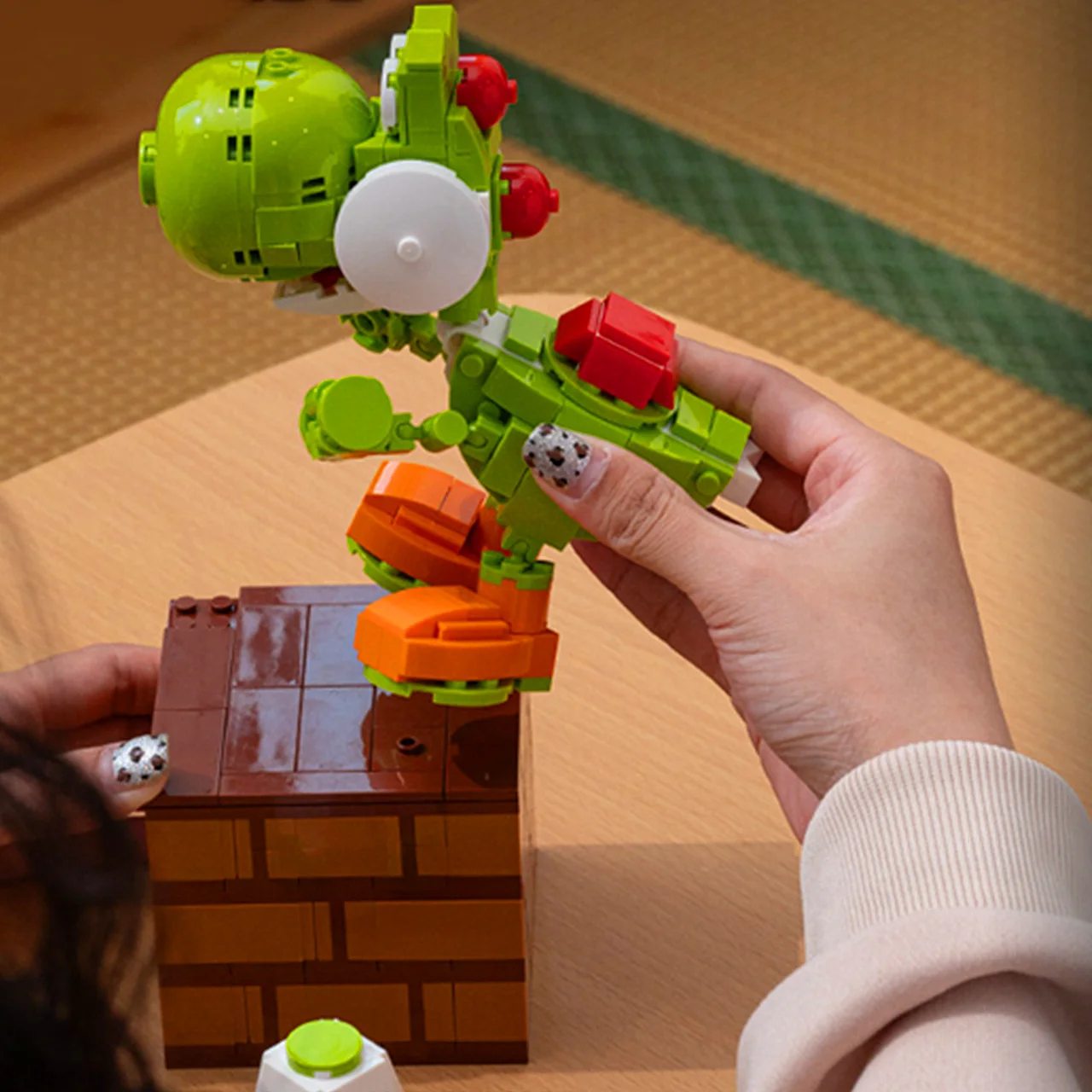 MINISO Mario Game Yoshy Brother Invincible Caps-Star Bob-omb Bomber Man Display Model Building Block Bricks Подарочный набор